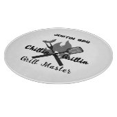 Chillen & Grillen personalisiertes Geschenk für Pa Schneidebrett (Ecke)