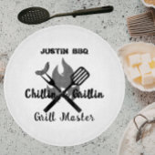 Chillen & Grillen personalisiertes Geschenk für Pa Schneidebrett