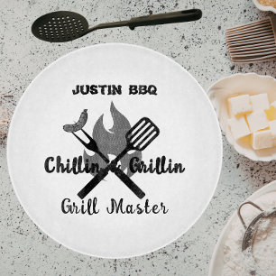 Chillen & Grillen personalisiertes Geschenk für Pa Schneidebrett