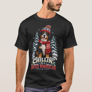 Chillen in einem Winterwunderland Berner Sennenhun T-Shirt
