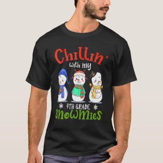 Chillen Mit Meinem 4. Klasse Gnomies Lehrer Weihna T-Shirt