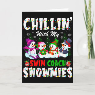 Chillen mit meinem Schwimmcoach Snowmies Xmas Schw Karte