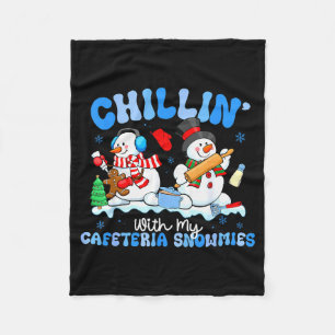 Chillen mit meinen Cafeteria-Schneefreunden Mittag Fleecedecke