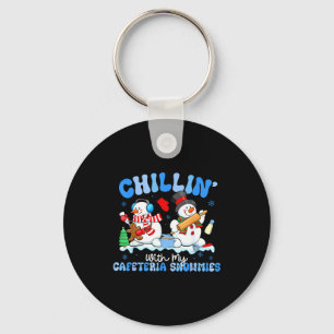 Chillen mit meinen Cafeteria-Schneefreunden Mittag Schlüsselanhänger