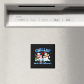 Chillen mit meinen Cafeteria-Schneemännern Mittage Magnet (In Situ (Geschirrspüler))