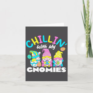 Chillen mit meinen Gnomies Gnome Ostertag Hase Ei Karte