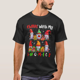 Chillen mit meinen Gnomies Süße sechs Gnome Weihna T-Shirt