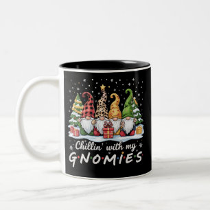 Chillen mit meinen Gnomies Weihnachten Familie Fre Zweifarbige Tasse