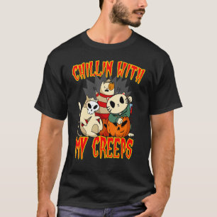 Chillen mit meinen gruseligen Katzen-Geschwistern T-Shirt