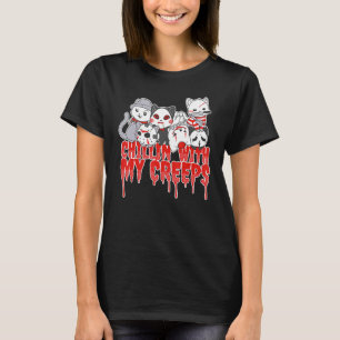 Chillen Mit Meinen Gruselkatzen Horror Serienmörde T-Shirt