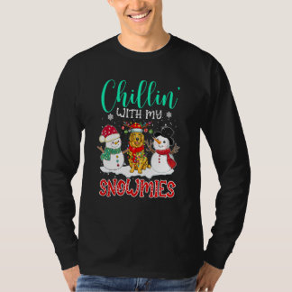 Chillen Mit Meinen Schneefreunden Golden Santa Wei T-Shirt