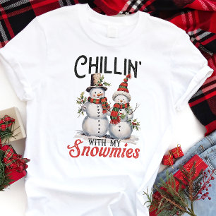 Chillen mit meinen Schneefreunden Lustiger Schneem Tri-Blend Shirt