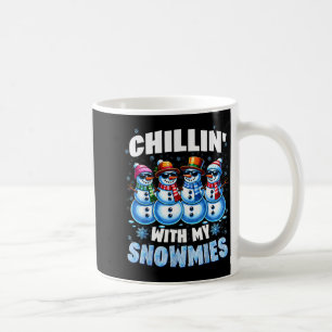 Chillen mit meinen Schneefreunden Schneemann Weihn Kaffeetasse