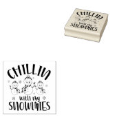 Chillen mit meinen Schneemännern Gummistempel (Stempel)