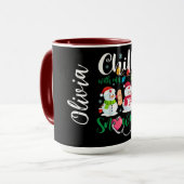 Chillen mit meinen Schneemännern Tasse (Vorderseite Links)