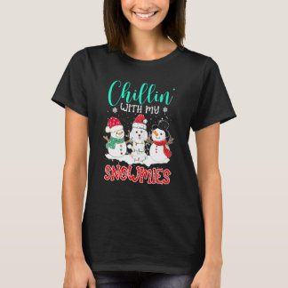 Chillen mit meinen Schneemiezen Pudel Santa Weihna T-Shirt