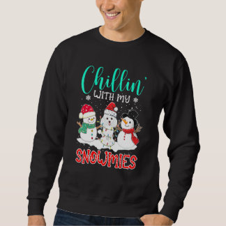 Chillen mit meinen Snowmies Pudel Santa Weihnachte Sweatshirt