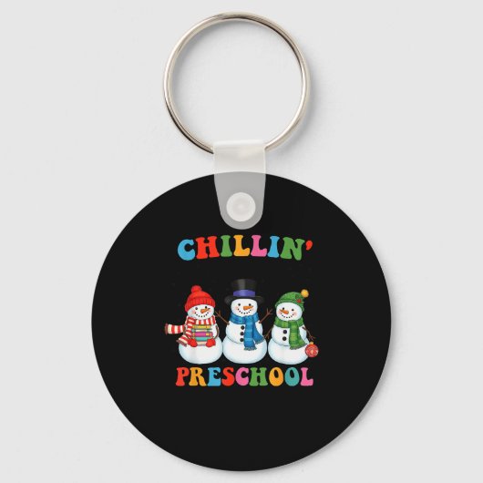 Chillen mit meinen Vorschulkindern Snowmies Weihna Schlüsselanhänger (Vorderseite)