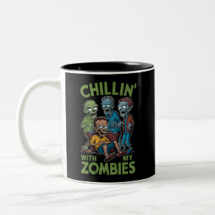 Chillen mit meinen Zombies Halloween Jungen Kinder Zweifarbige Tasse