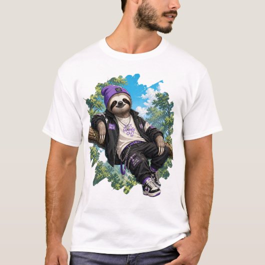Chillen Sloth T-Shirt (Vorderseite)