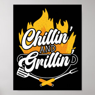 Chillen Und Grillen Bbq Grillmaster Byrbecue Poster