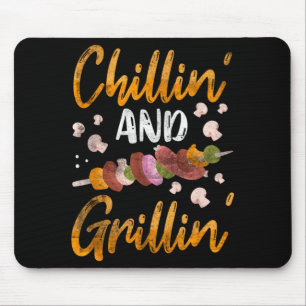 Chillen und grillen BBQ-Raucher lustige Barbeque Mousepad