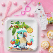 Chillen und Grillen  Pappteller (Party)