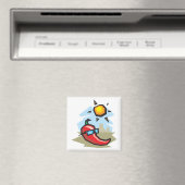 chillende Chili-Schote Magnet (In Situ (Geschirrspüler))
