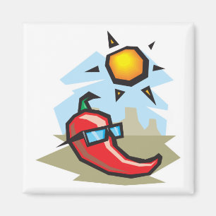 chillende Chili-Schote Magnet