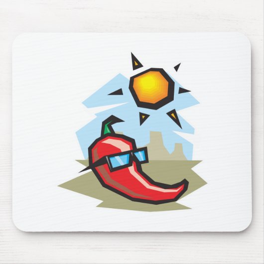 chillende Chili-Schote Mousepad (Vorne)