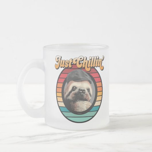 Chillendes Faultier Mattglastasse (Links)