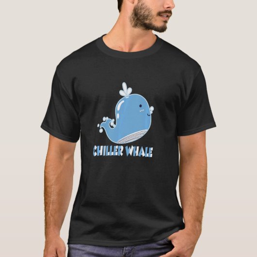 Chiller Wal Orca Meer Langarm T-Shirt (Vorderseite)