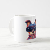 Chillhuahua Böhmischer Stil Chihuaha mit Sonnenunt Kaffeetasse (Vorderseite Links)