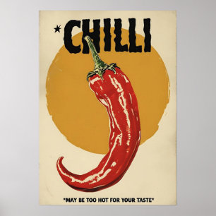 Chilli   Scharfes Essen Inspiriert Poster