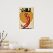 Chilli | Scharfes Essen Inspiriert Poster (Küche)