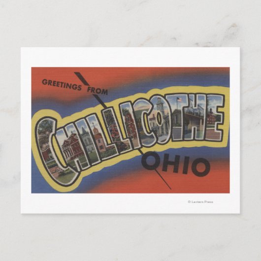 Chillicothe, Ohio - Große Buchstabenszenen Postkarte (Vorderseite)