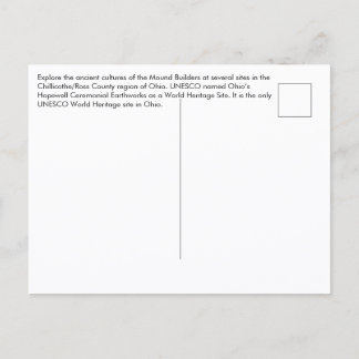 Chillicothe, Ohio Hopewell Ceremonial Earthworks Postkarte