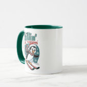 Chilliger Urlaub Pinguin Ski Tasse (Vorderseite Links)