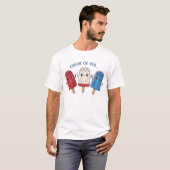 Chillin" am 4. Niedlichen Patriotischen Popsikel D T-Shirt (Vorne ganz)