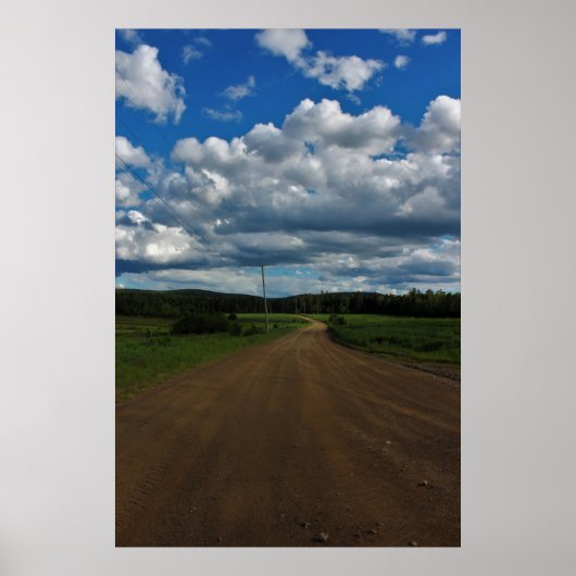 Chillin auf einem Schotterweg Poster (Vorne)