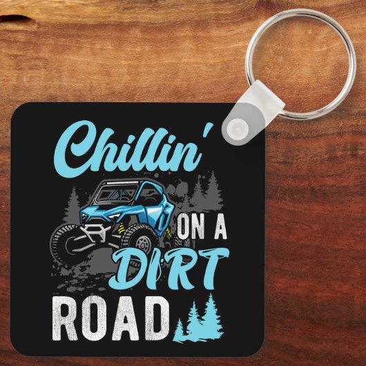 Chillin' auf einer DIREKTEN STRASSENVERKEHRSVERSOR Schlüsselanhänger (Rückseite)