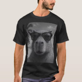 Chillin' Capybara Beach Selfie Sonnenbrillen Grafi T-Shirt (Vorderseite)
