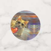 Chillin Cat Flashin Heart Konfetti (Klein Vorderseite)