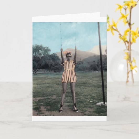 Chillin' Chica Karte (Gelbe Blume)