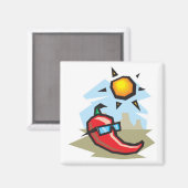 Chillin Chili Pfeffer Magnet (Vorderseite/Rückseite)