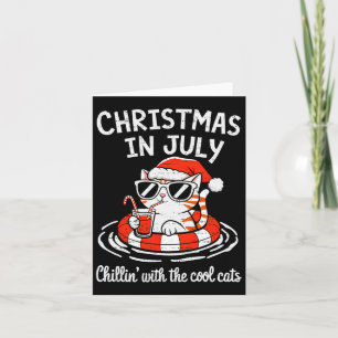 Chillin Coole Katzen Weihnachten im Juli Kitty Meo Karte