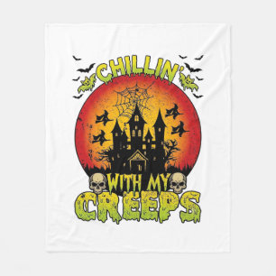 Chillin Creeps Spukhaus Halloween Hexen Sku Fleecedecke