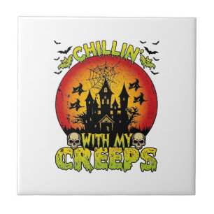 Chillin Creeps Spukhaus Halloween Hexen Sku Fliese