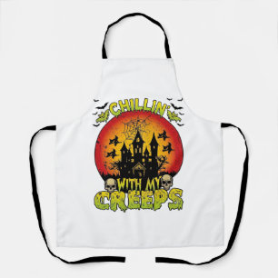 Chillin Creeps Spukhaus Halloween Hexen Sku Schürze