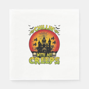 Chillin Creeps Spukhaus Halloween Hexen Sku Serviette